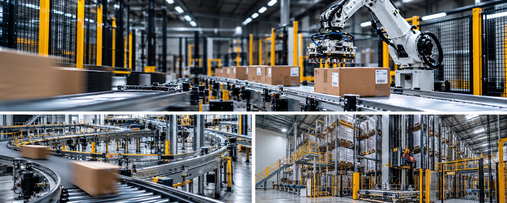 Illustrative automated materials handling and conveyors